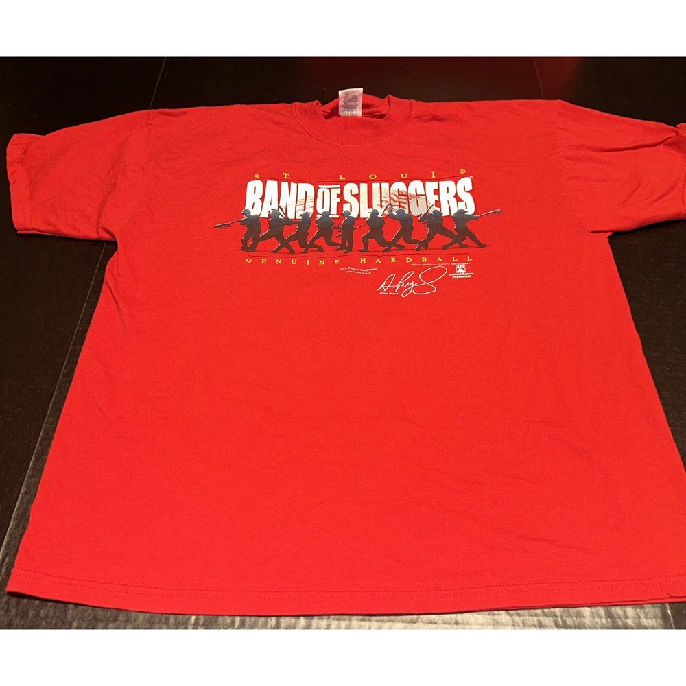 Vintage St. Louis Cardinals Band Of Sluggers Genuine‎ Hardball Shirt  XL Pujols